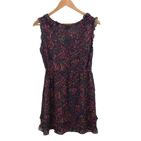 J. Crew Womens Vintage Printed Ruffle Trim Sleeveless Silk-Blend Mini Dress Size - Picture 5 of 14
